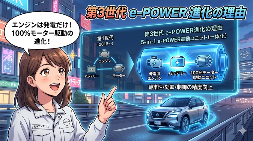 第3世代 e-POWERとは？日産の電動パワートレインが進化した理由