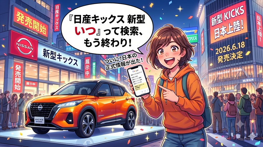 新型日産キックスは2026年6月18日に日本発売|発表の要点まとめ