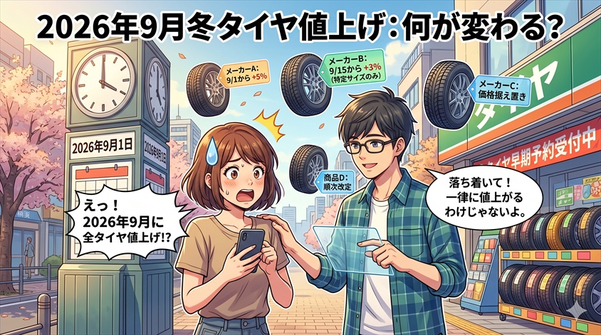 2026年9月の冬タイヤ値上げ、何が変わるのか
