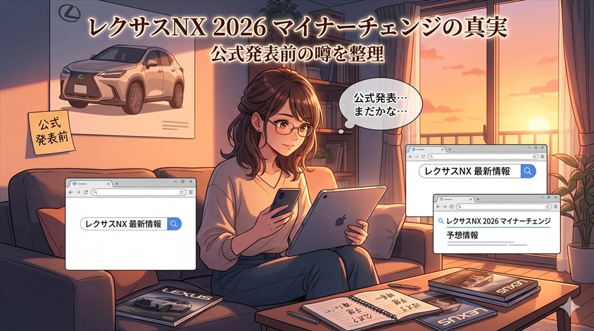 レクサスNX マイナーチェンジ2026の最新情報まとめ