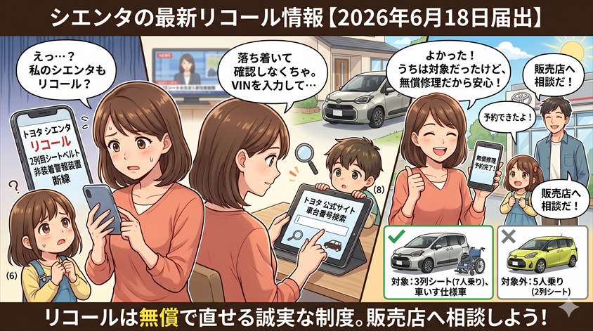 シエンタの最新リコール情報【2026年6月18日届出】