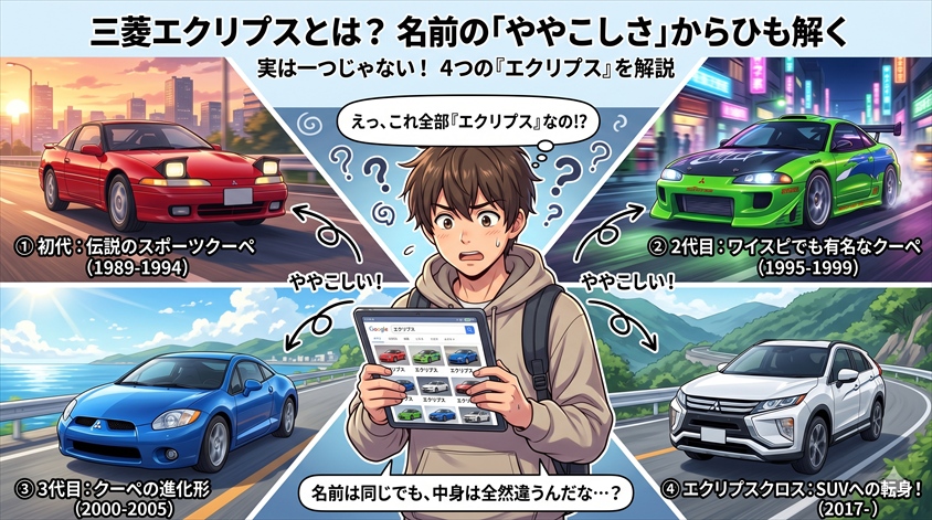 三菱エクリプスとは?名前の「ややこしさ」からひも解く