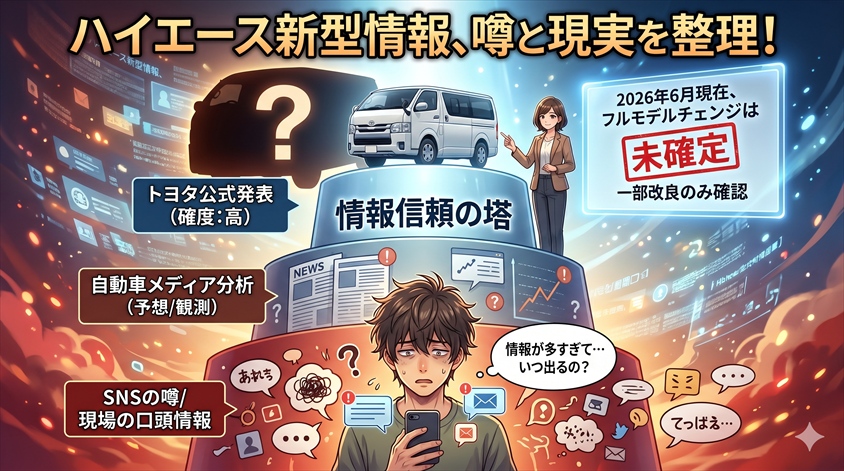 ハイエースのフルモデルチェンジ最新情報【2026年6月時点】