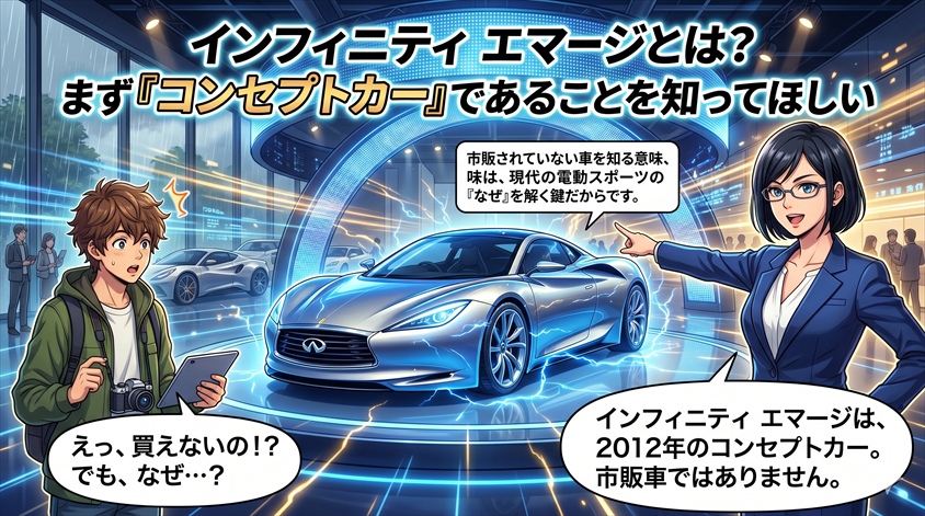 インフィニティ エマージとは？まず「コンセプトカー」であることを知ってほしい
