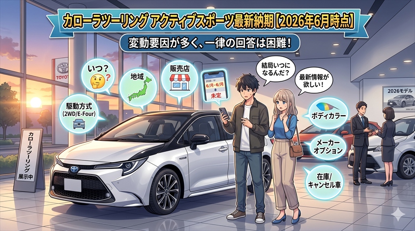 カローラツーリング アクティブスポーツの最新納期【2026年6月時点