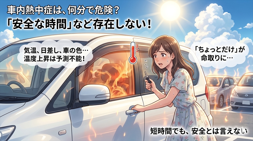 車内熱中症は何分で危険？ 結論は「短時間でも安全とは言えない」