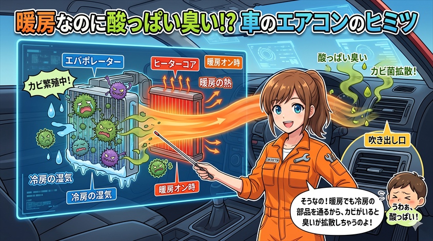 暖房なのにエアコンが酸っぱく臭う？その仕組みを知る
