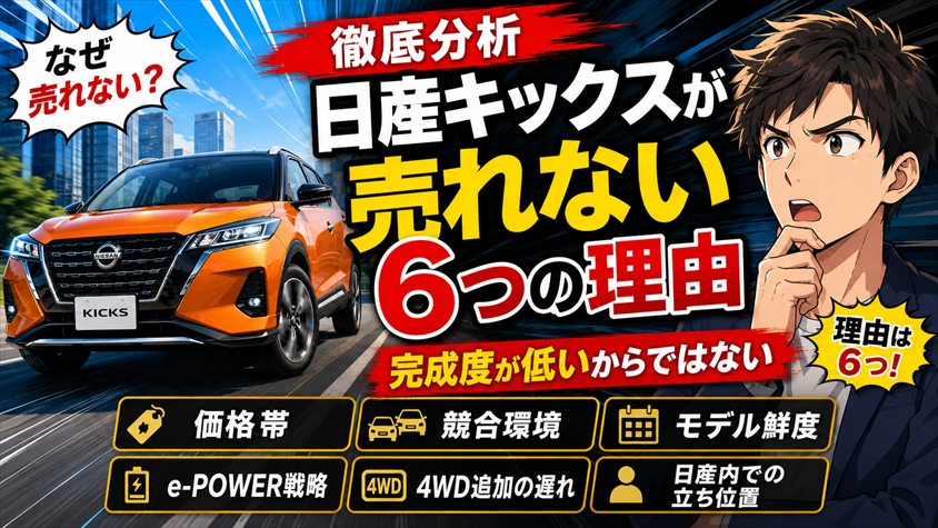 日産キックスが「売れない」と言われる6つの理由