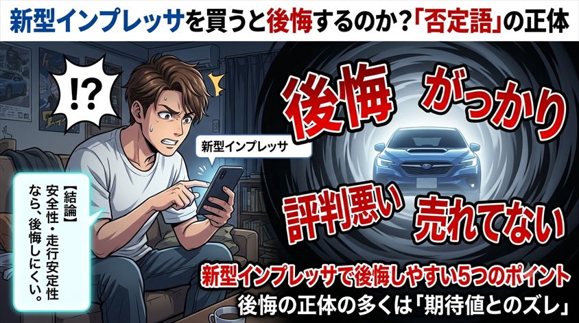 新型インプレッサで後悔しやすい5つのポイント