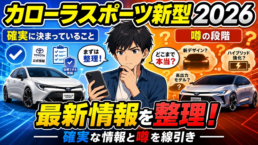 カローラスポーツ新型 2026年モデルの最新情報を整理する