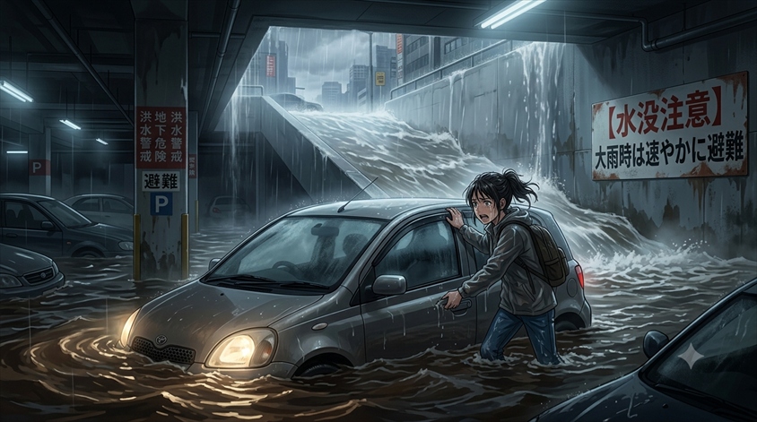 地下駐車場は台風・大雨で本当に水没するのか