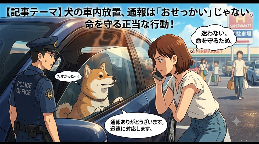 犬が車内に放置されていたら通報していい？結論は「YES」
