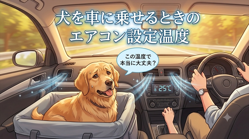 犬を車に乗せるときのエアコン設定温度｜目安は何度？