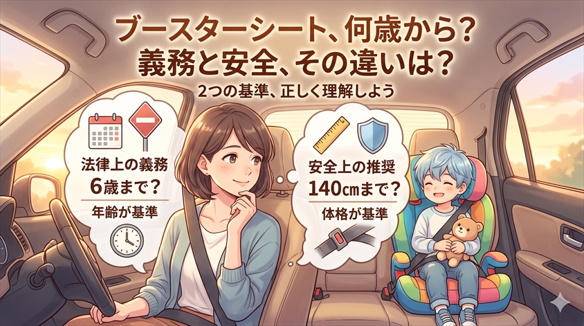ブースターシートは何歳から使える？法律上の義務と安全基準の違い