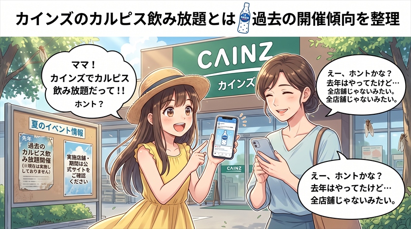 カインズのカルピス飲み放題とは？過去の開催傾向を整理