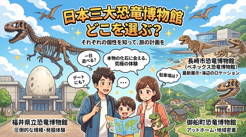 日本三大恐竜博物館とは?3館が注目される理由
