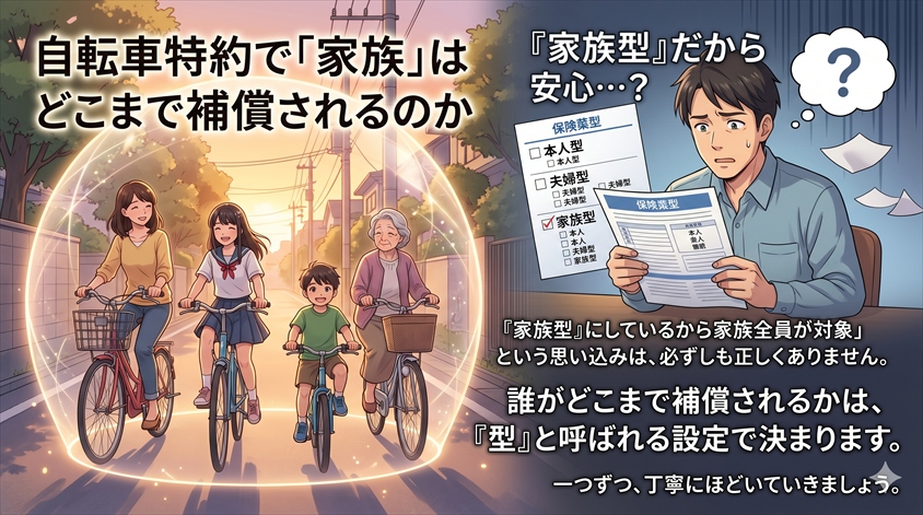 自転車特約で「家族」はどこまで補償されるのか