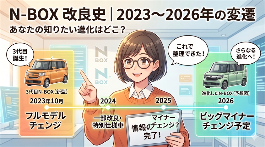 N-BOXの改良史|2023〜2026年の変遷を時系列で整理