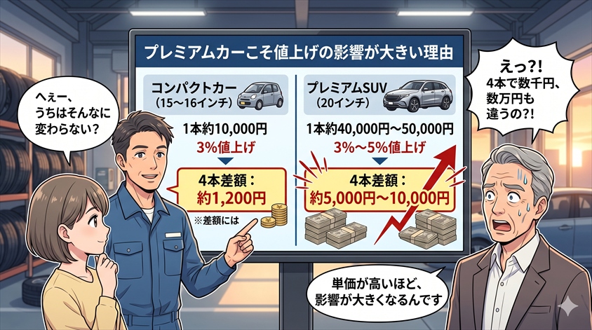 プレミアムカーこそ値上げの影響が大きい理