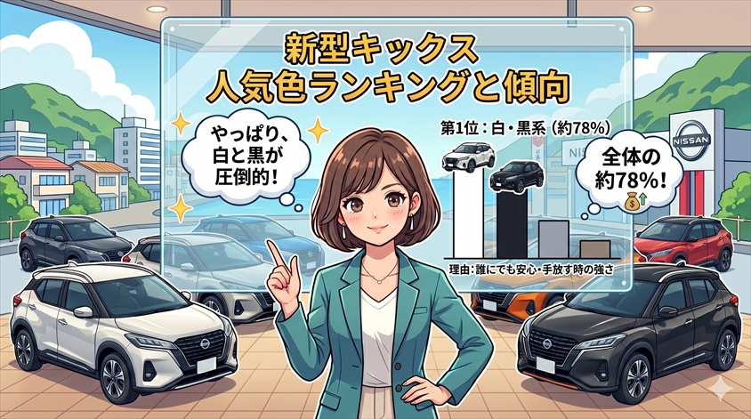 新型キックスの人気色ランキングと傾向