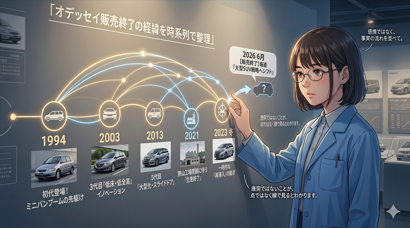 オデッセイ販売終了の経緯を時系列で整理