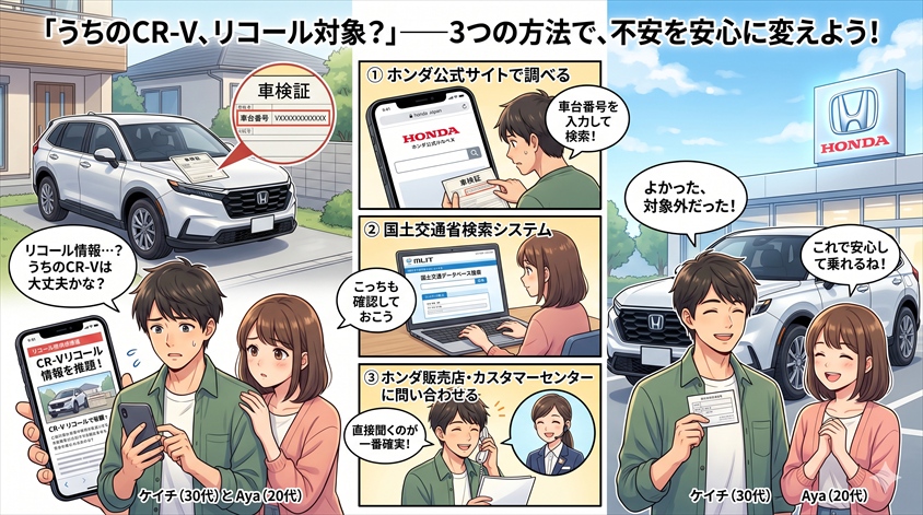 自分のCR-Vがリコール対象かどうか確認する方法