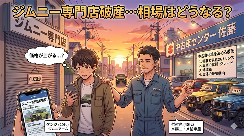 ジムニー専門店の破産で中古車価格は上がるのか?