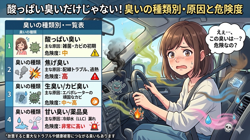 酸っぱい臭いだけじゃない！臭いの種類別・原因と危険度