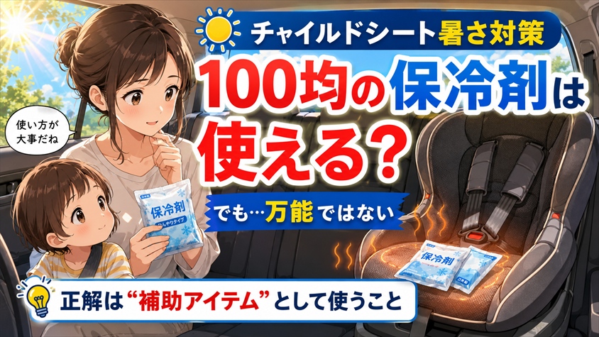 100均の保冷剤はチャイルドシートに使える？基本の考え方