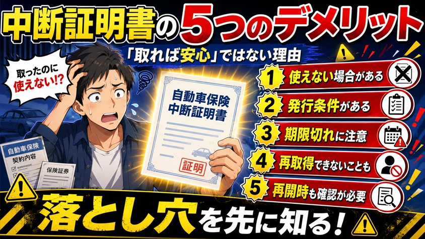 中断証明書の5つのデメリット――「取れば安心」ではない理由