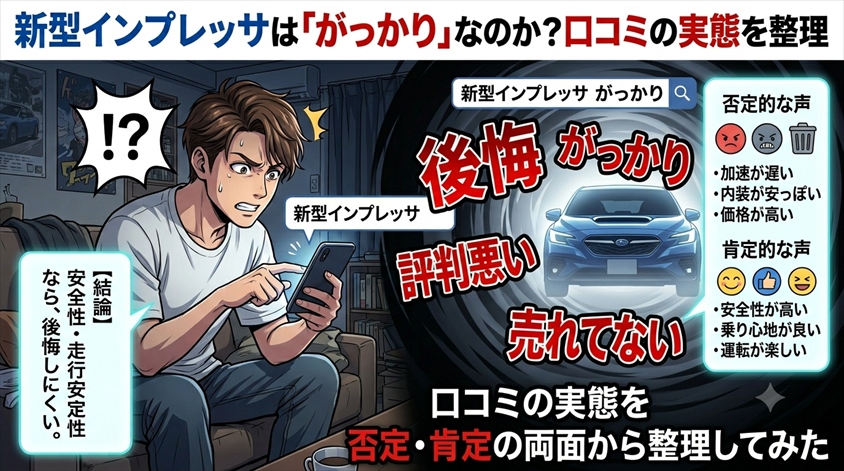 新型インプレッサは「がっかり」なのか？口コミの実態を整理