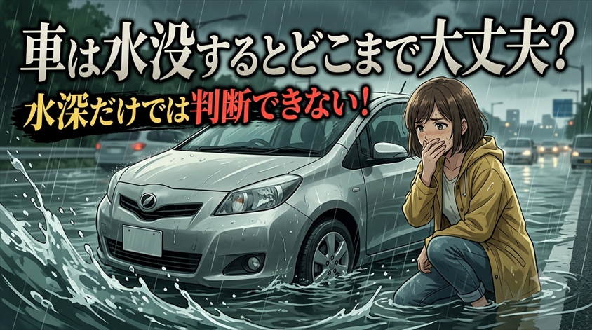 車は水没するとどこまで大丈夫？水深だけでは判断できない理由