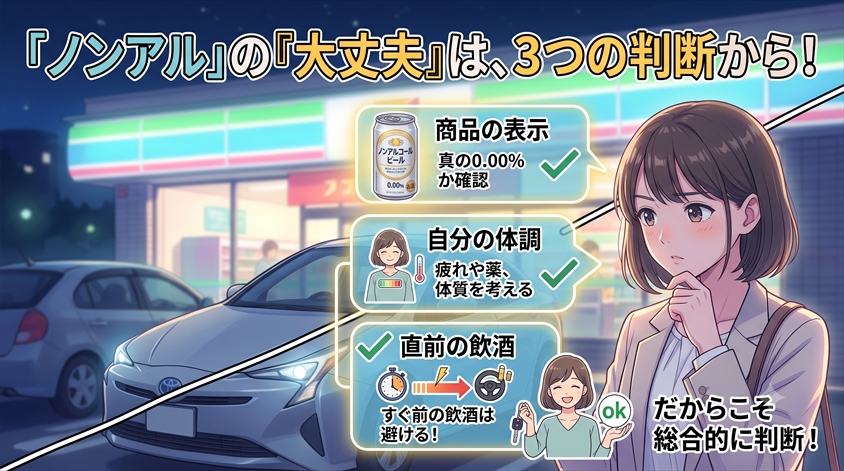 「ノンアルなら運転前に飲んでも大丈夫」は正しいのか