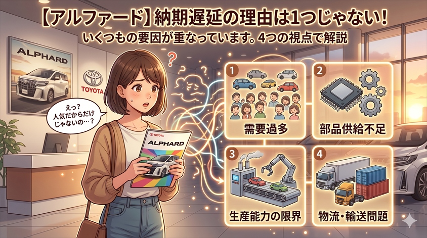 アルファードの納期が遅れる理由は1つじゃない