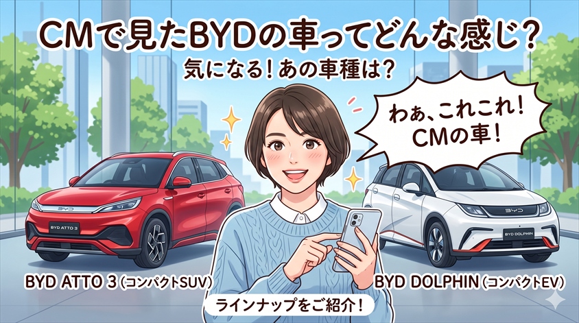 CMで見たBYDの車ってどんな感じ?ラインナップを紹介