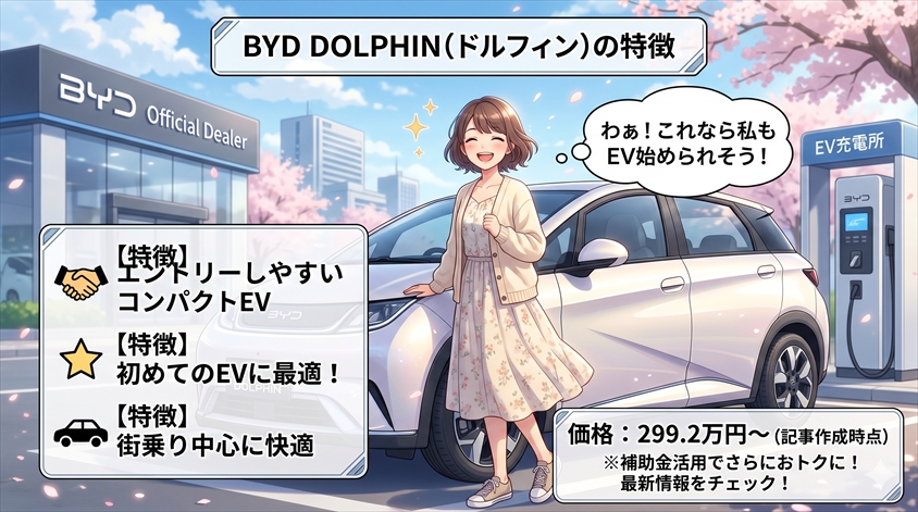 BYD DOLPHIN(ドルフィン)の特徴