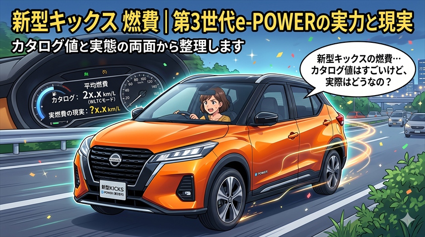 新型 キックス 燃費|第3世代e-POWERの実力と現実