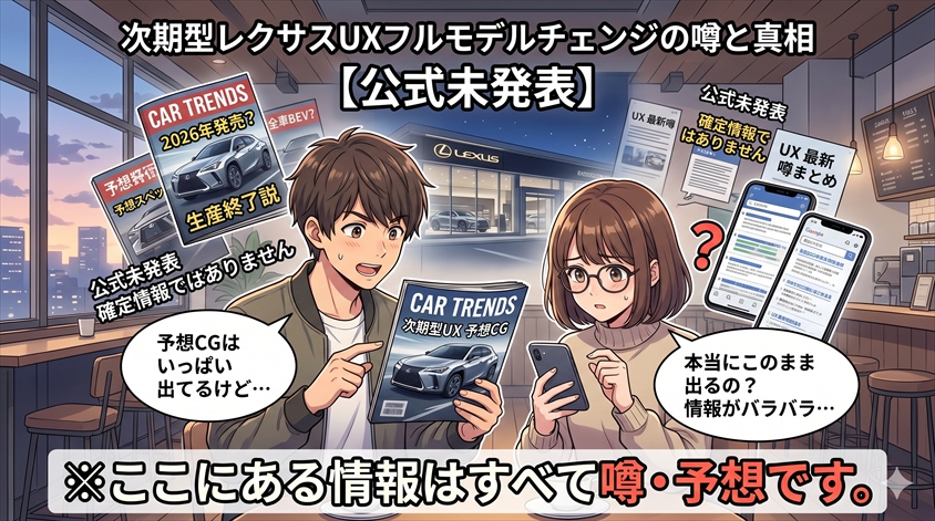 次期型レクサスUXフルモデルチェンジの噂と真相【公式未発表】