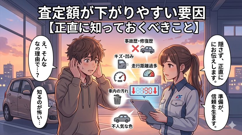 査定額が下がりやすい要因【正直に知っておくべきこと】