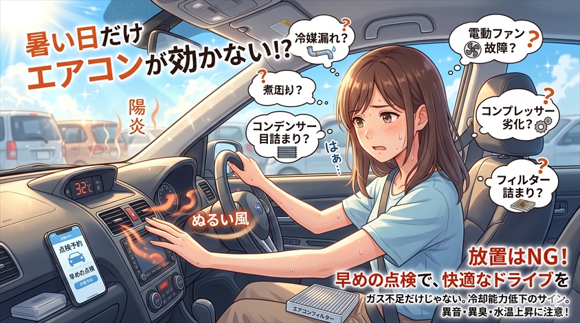 まとめ｜暑い日だけエアコンが効かないなら、早めの点検が最善策