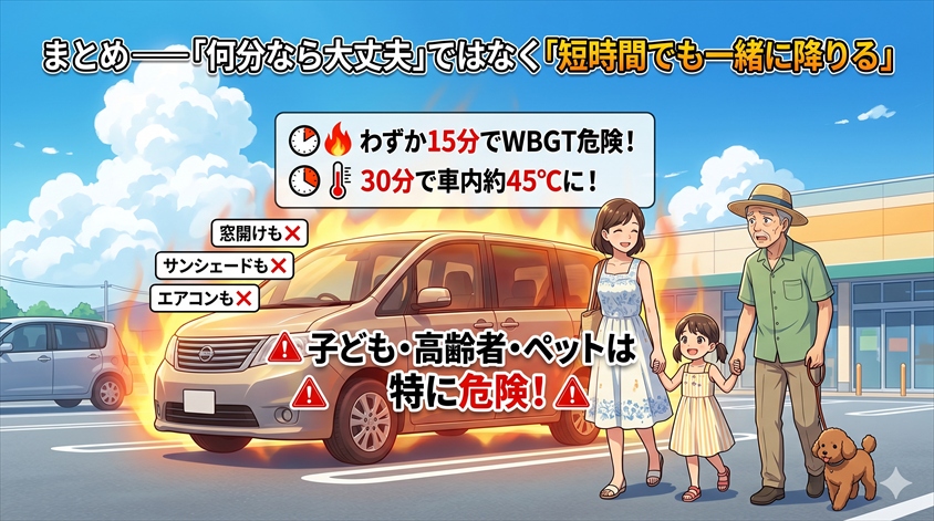 まとめ——「何分なら大丈夫」ではなく「短時間でも一緒に降りる」