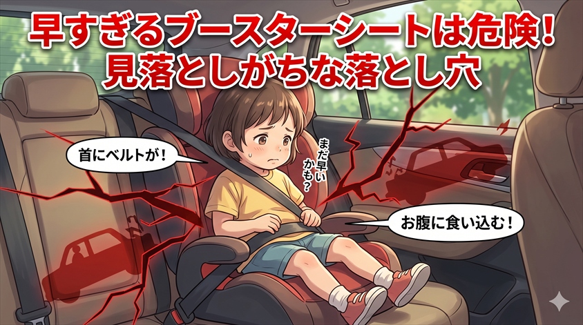 早すぎるブースターシートへの移行が危険な理由