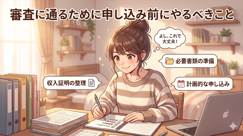 審査に通るために申し込み前にやるべきこと