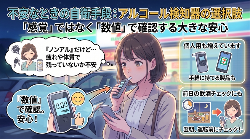 不安なときの自衛手段　アルコール検知器（アルコールチェッカー）という選択肢