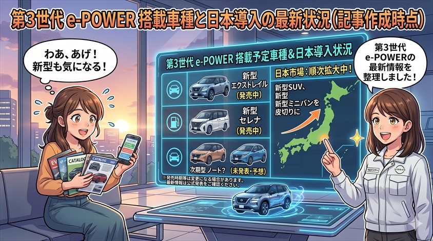 第3世代 e-POWER搭載車種と日本導入の最新状況（記事作成時点）