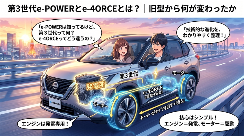 第3世代e-POWERとe-4ORCEとは?|旧型から何が変わったか