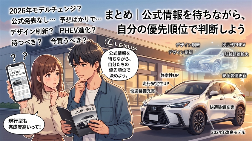 まとめ|公式情報を待ちながら、自分の優先順位で判断しよう