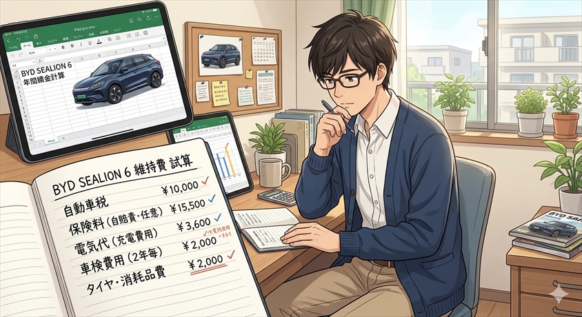 BYD SEALION 6の維持費——年間いくらかかるか