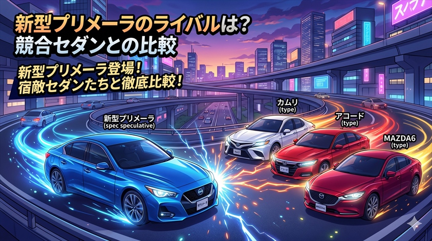新型プリメーラのライバルは?競合セダンとの比較