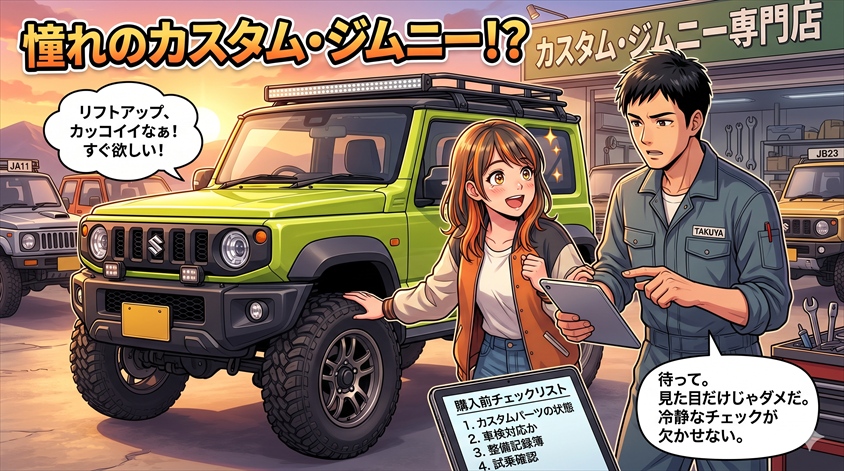 カスタム済みジムニーを買うときの注意点